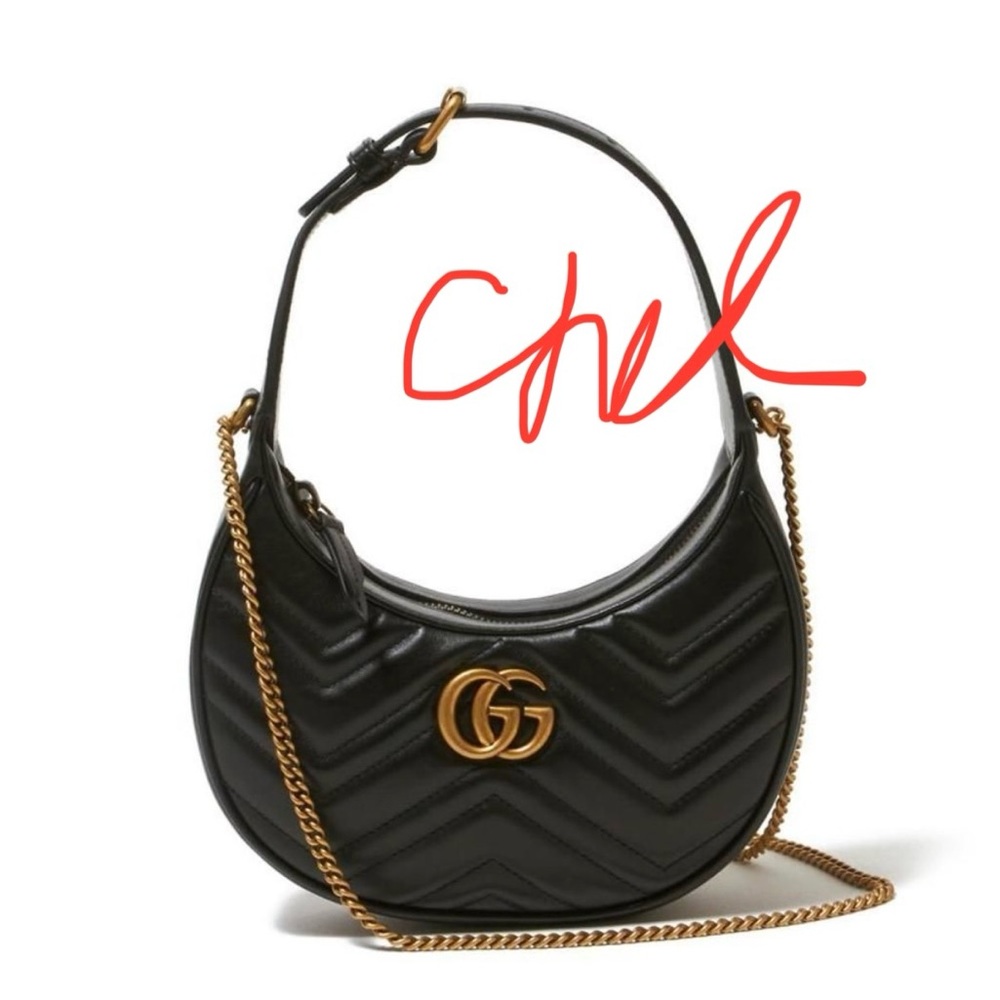 Gucci Black and Gold Shoulder Bag - Picture 4 of 6